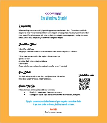 ggomaART Car Side Window Sun Shade - Universal Reversible Magnetic Curtain for Baby and Kids with Sun Protection Block Damage from Direct Bright Sunlight, and Heat - 1 Piece of Solid Black Solid Black Cloth