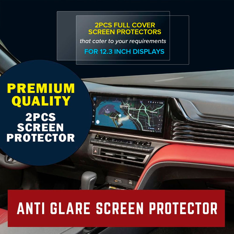 Anti Glare Matte Screen Protector for 2025 Toyota Camry 12.3 Inch infotainment Navigation Display 2 Pack