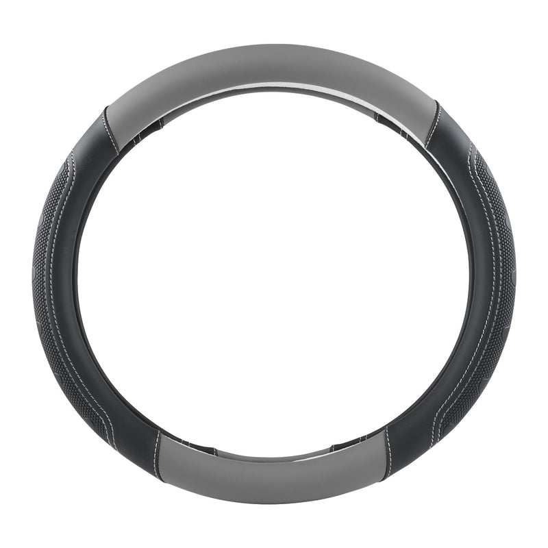 GIANT PANDA Car Steering Wheel Cover for Ford - F150 F250 F350 Expedition, (15.5-16 inches - Black+Gray) Ford F-Series & Expedition