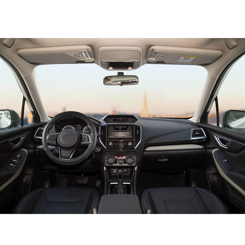 GIANT PANDA Customized Auto Steering Wheel Cover for Subaru Forester, Car Steering Wheel Cover for Subaru Outback and Crosstrek - Solid Black Round-Shaped