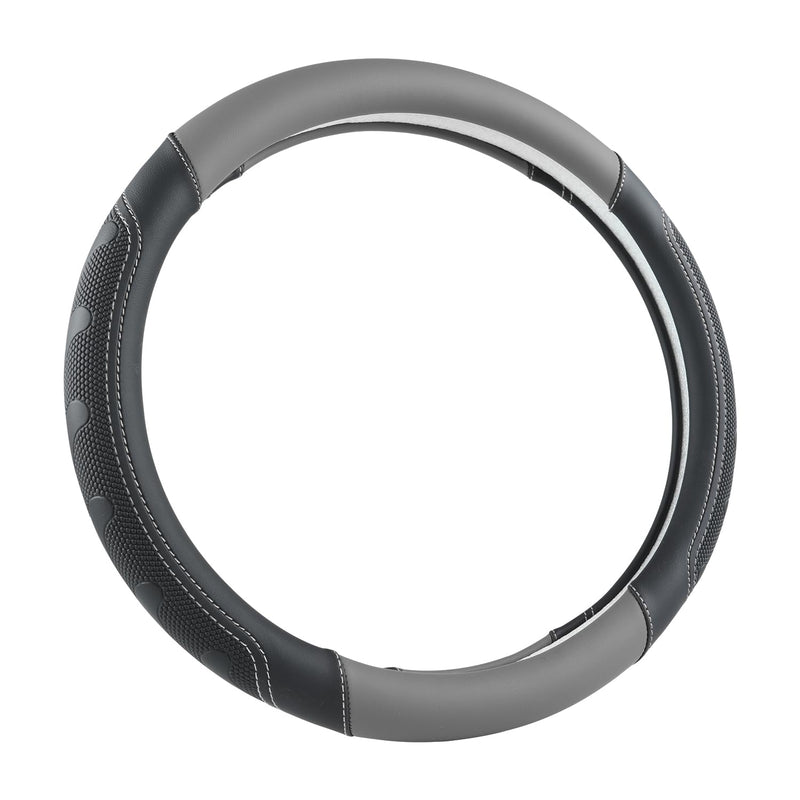 GIANT PANDA Car Steering Wheel Cover for Ford - F150 F250 F350 Expedition, (15.5-16 inches - Black+Gray) Ford F-Series & Expedition