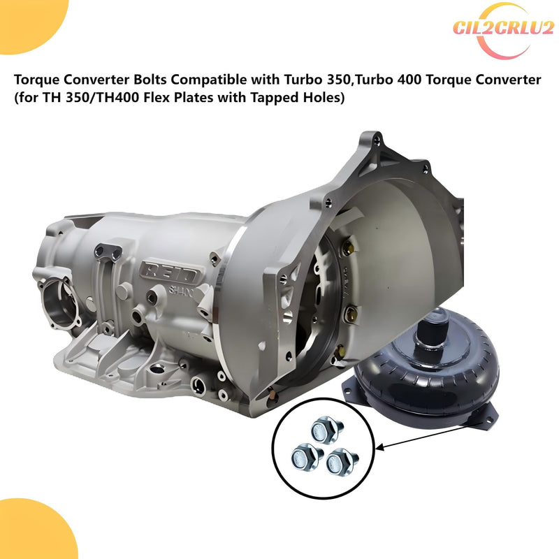(3 Pack) 38765 Torque Converter Bolts (3/8"-16 x 5/8") Compatible with Turbo 350,Turbo 400 Torque Converter