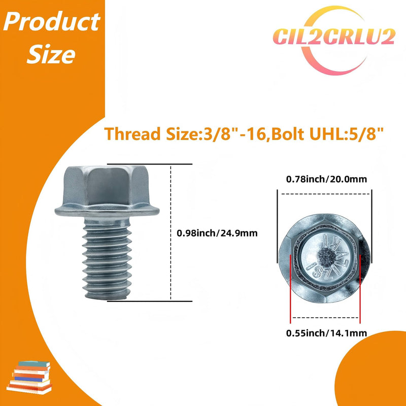 (3 Pack) 38765 Torque Converter Bolts (3/8"-16 x 5/8") Compatible with Turbo 350,Turbo 400 Torque Converter