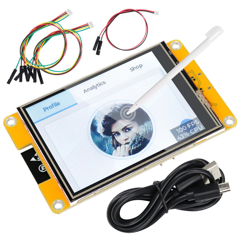 Freenove ESP32 Display CYD, 3.2 Inch Touchscreen Monitor, 240x320 Pixel IPS TFT LCD Screen ST7789 Driver, Dual-core 32-bit 240 MHz Microcontroller WiFi+BT, C Code LVGL Example Projects Tutorial 3.2 Inch ST7789 IPS Touch