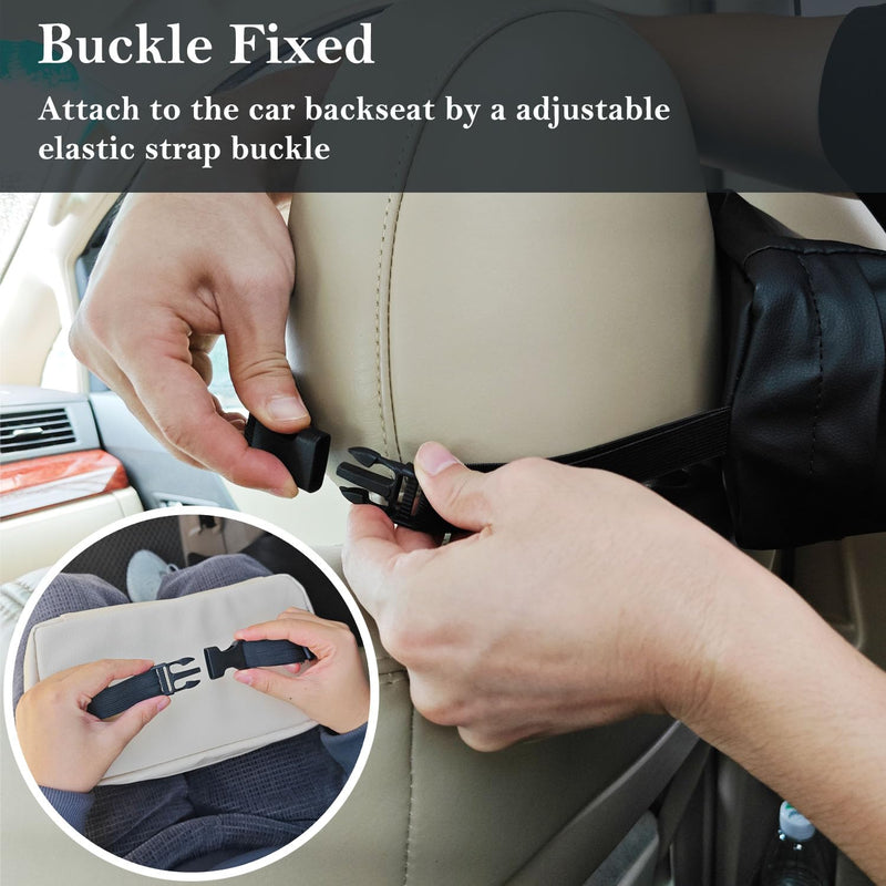 Car Tissue Holder for 120 Standard Tissue,Leather PU Tissues Box Cover for Car Backseat,Extra Large Rectangle Napkin Holder Soft Rectangular,Fits for Kleenex tissues,for Storage& Organization (Brown) Brown