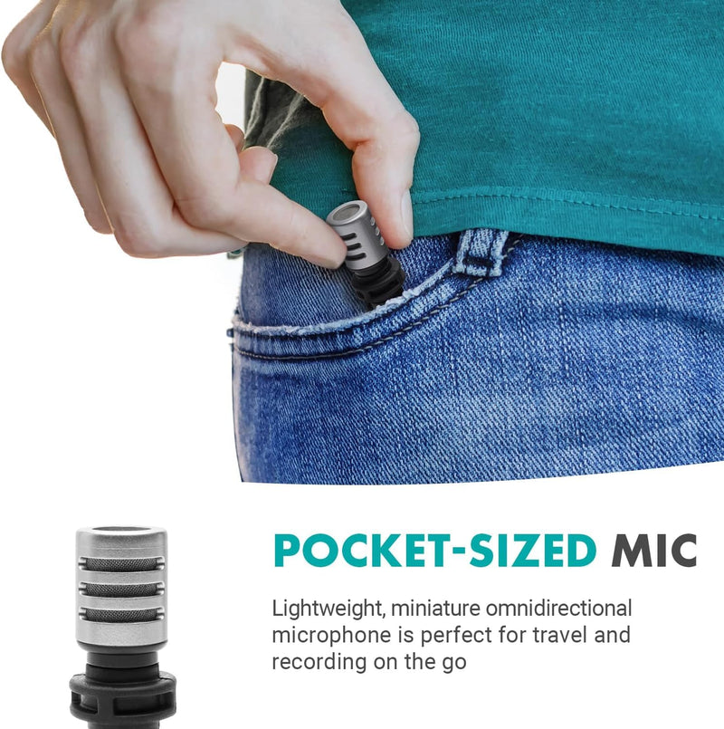Movo External USB-C Microphone for iPhone 15 - Mic for iPhone 15, USB-C Devices - Portable Condenser Shotgun Mic for Video Recording, Voiceover, Interview, Travel, Vlogging, YouTube (Latest Version)
