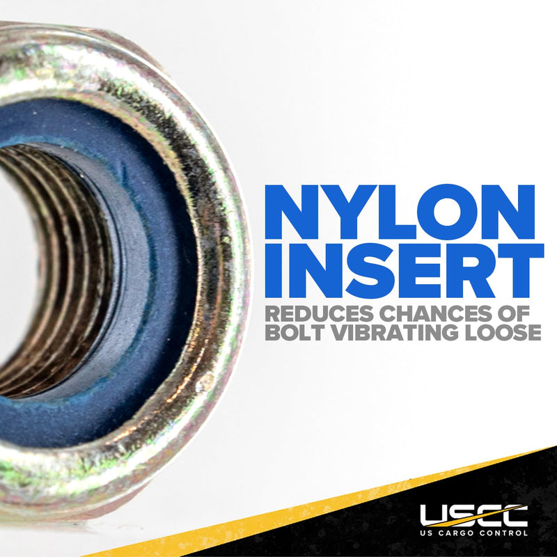 US Cargo Control L Track Threaded Bolt Double Stud Fitting, (10 Pack) 5,500 Pounds Break Strength, Use with L Track Rails in Your Truck Or Trailer to Create Heavy-Duty Bolt Down Anchor Points 10 units