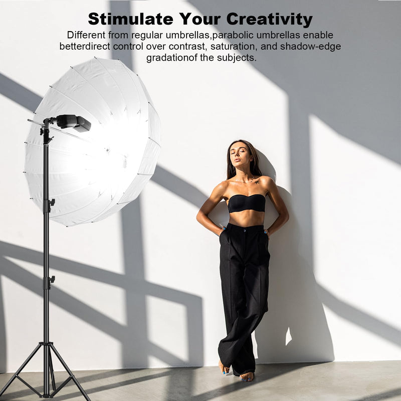 Godox UB-105D 41.3" 105cm Parabolic Deep White Studio Soft Light Translucent Shoot Through Umbrella for Photography Video Studio Shooting Speedlite Flash 41.3" 41.3"