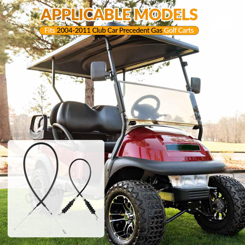 Club Car Precedent Gas Golf Cart Governor & Accelerator Throttle Cable Snap in Kawasaki FE290/FE350 2004-2011, OEM#102336001, 102513102