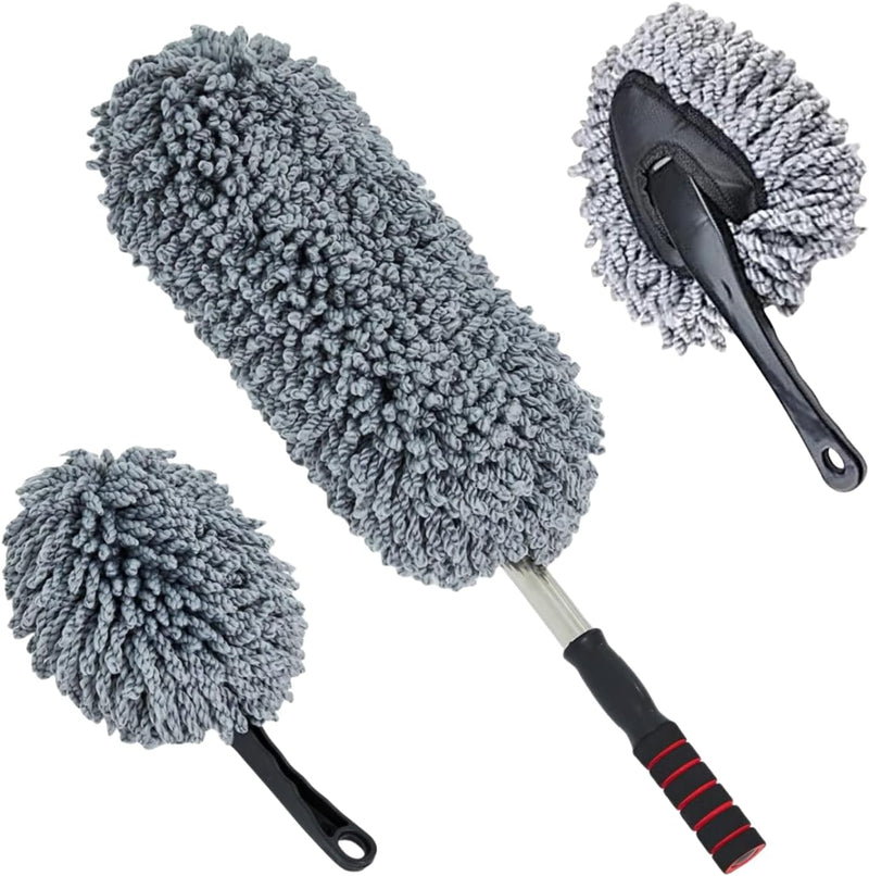 Relentless Drive Ultimate Car Duster 2 Piece Car Cleaning Kit - Interior Duster & Exterior Duster – Lint Free Ultimate Car Duster 2 Piece Kit