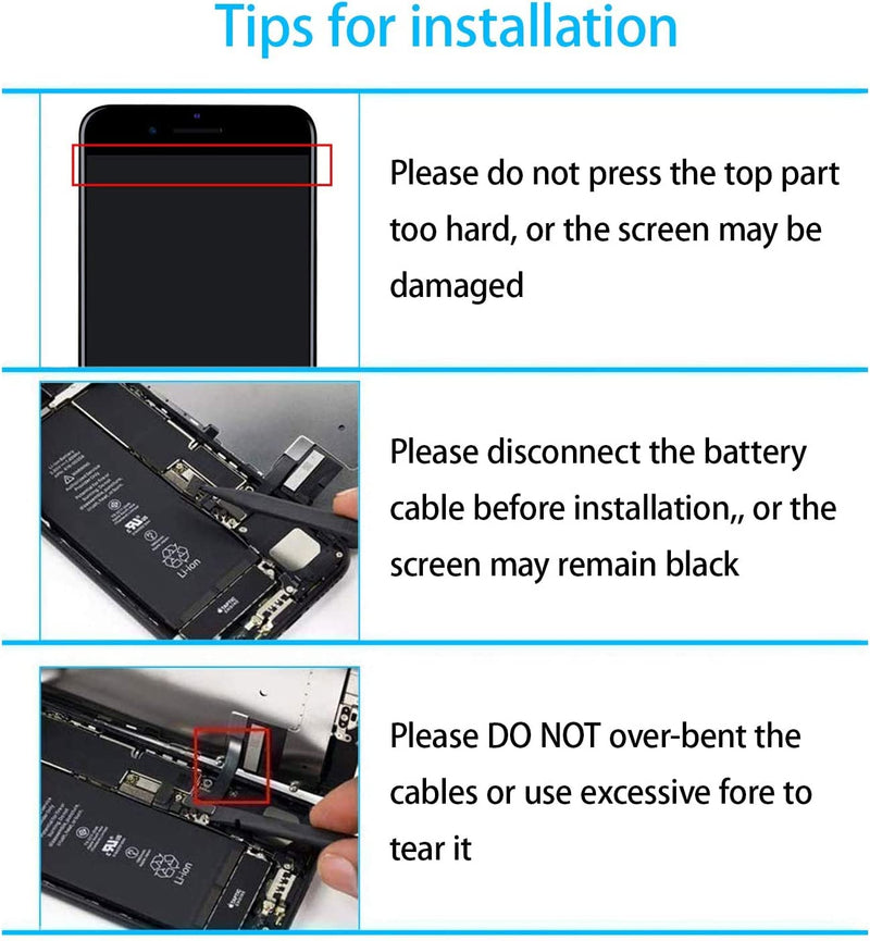 for iPhone 8/ SE 2020 2nd Generation Screen Replacement White 4.7 inch LCD Display Digitizer Screen with Waterproof Seal + Repair Tools + Screen Protector
