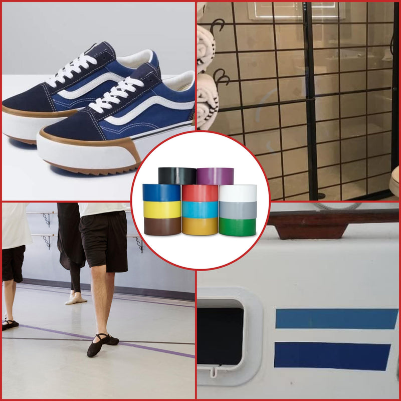 GGR SUPPLIES T.R.U. CVT-536 Clear Vinyl Pinstriping Dance Floor Tape: 2 in. Wide x 36 yds. Several Colors 2 in. x 36 yds. (48mm wide)