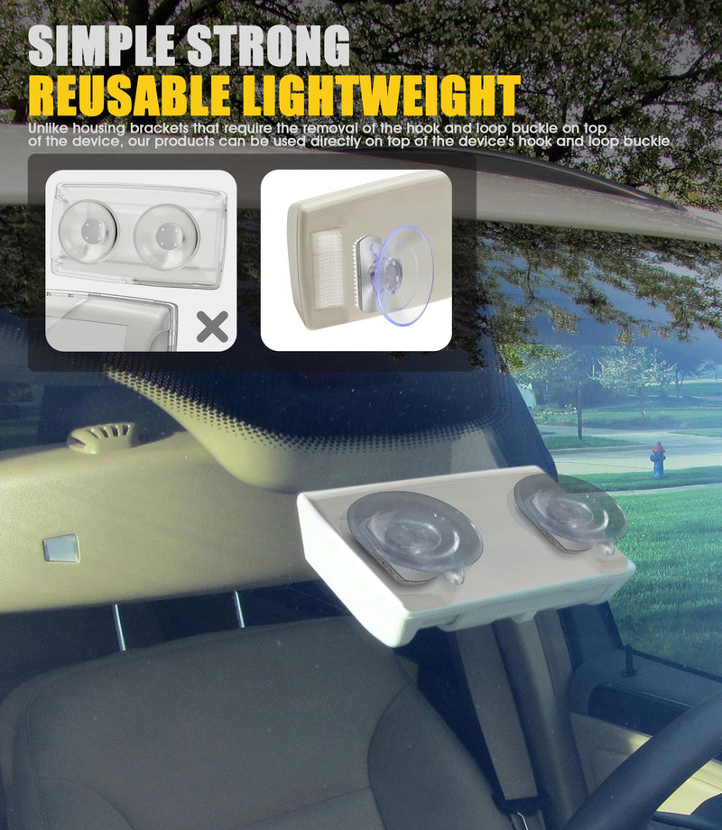 (2 Sets) Orzero Windshield Holder for EZ Pass - Ultra Strong Suction Mount, Works with Changing Placement Flexibly