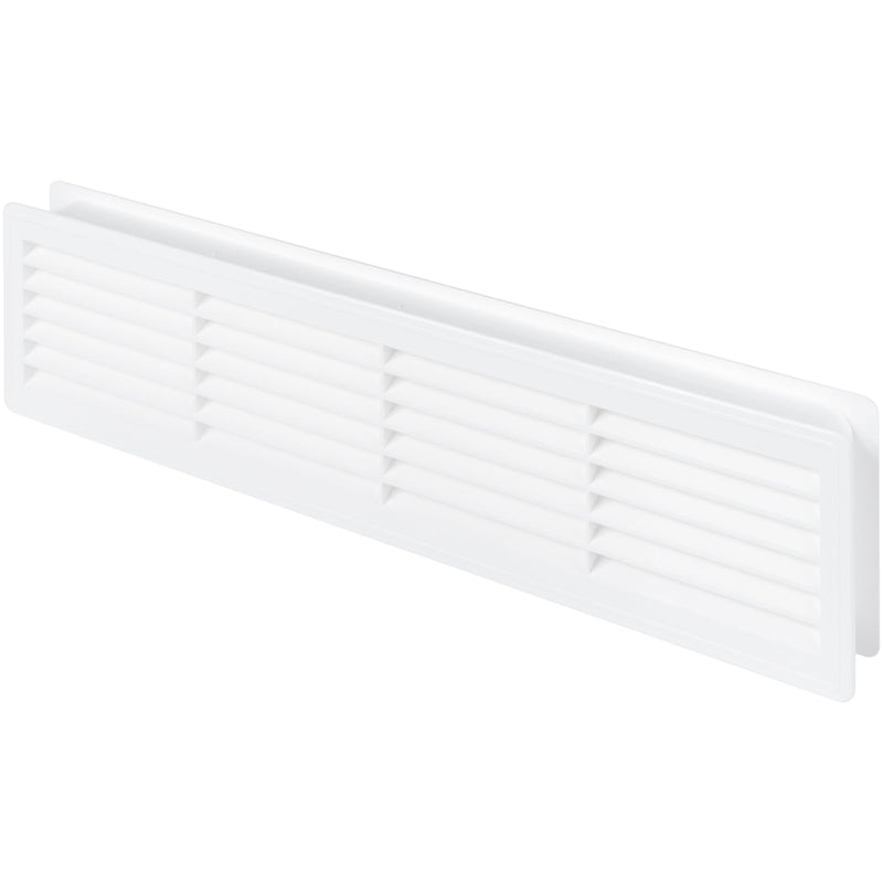 AWENTA 18" x 5" Inch Two Sided White Door Air Vent Cover - Door Vents for Interior Doors - Universal Furniture Ventilation Guard- Register for Bathroom, Bedroom, Garage, Kitchen, Furniture