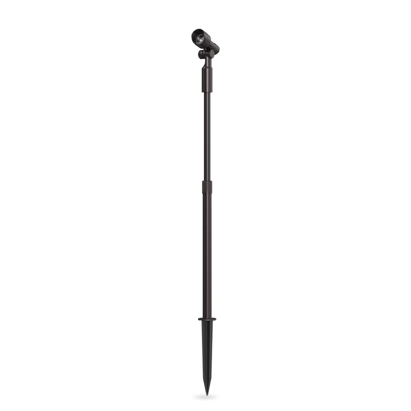 Malibu Low Voltage Spotlight 4W LED Telescopic Spot Light 12V Outdoor Oil Bronze Landscape Lighting 66 Lumen 2700K Warm White Metal Flood Light with Stake and Connector for Garden, Patio, Lawn