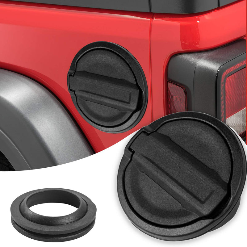 Gas Cap Fuel Door Gas Tank Cover for Jeep Wrangler JL 2018 2019 2020 2021 2022 2023 2024 Sport Rubicon Sahara & Unlimited 2-Door 4-Door