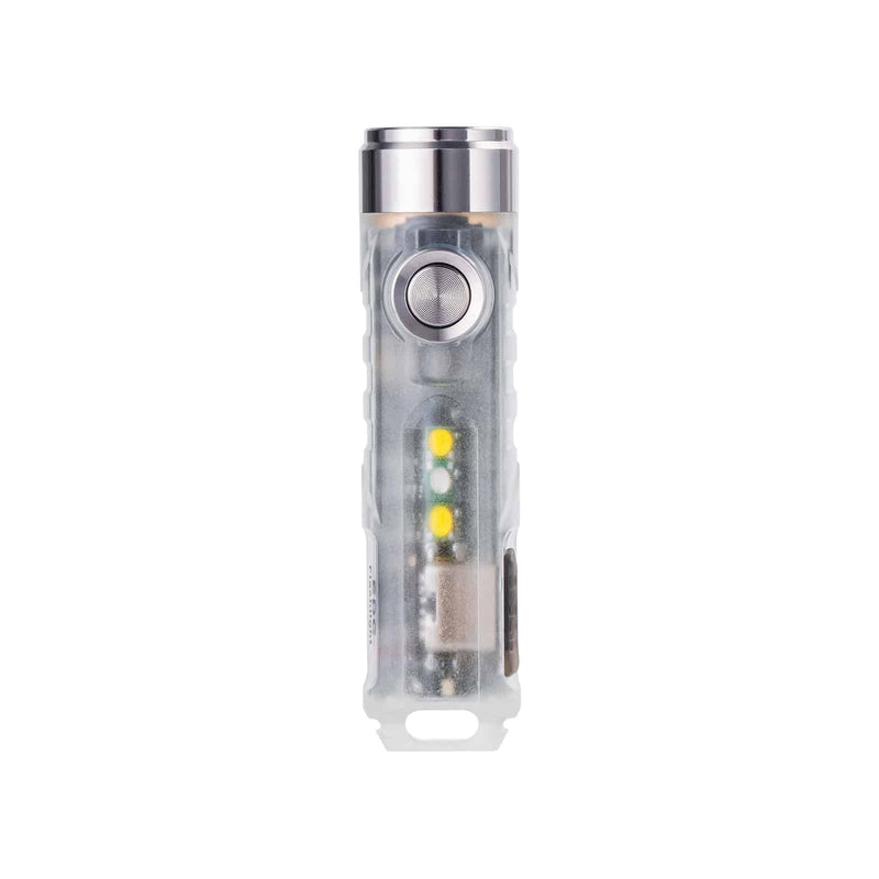 RovyVon Aurora A7 G4 Keychain Flashlight, USB C Rechargeable Max 650 High Lumen Flashlights Super Bright with EDC Small Size, 8 Mode, Glow Blue, Perfect for Gift Camping Emergencies Outdoor