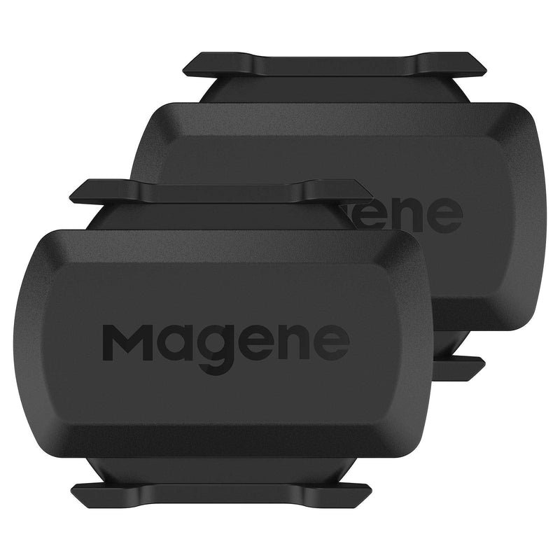 Magene Outdoor/Indoor Speed/Cadence Sensor for Cycling, Wireless Bluetooth/Ant+ Bike Computer RPM Sensor for Road Bike or Spinning Bike and Trainers Compatible with Onelap, Wahoo Fitness, Zwift 2 Outdoor Cad/Spe Sensors
