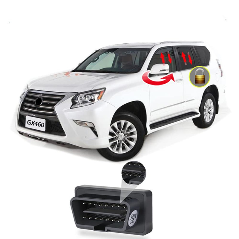 OBD Auto Window Closer & Power Folding Mirror Kit for Lexus GX460 2010-2019 | 3-in-1 Smart Module: Auto Window Roll Up/Down, Mirror Fold/Unfold, Speed-Sensing Door Lock | Plug & Play Installation