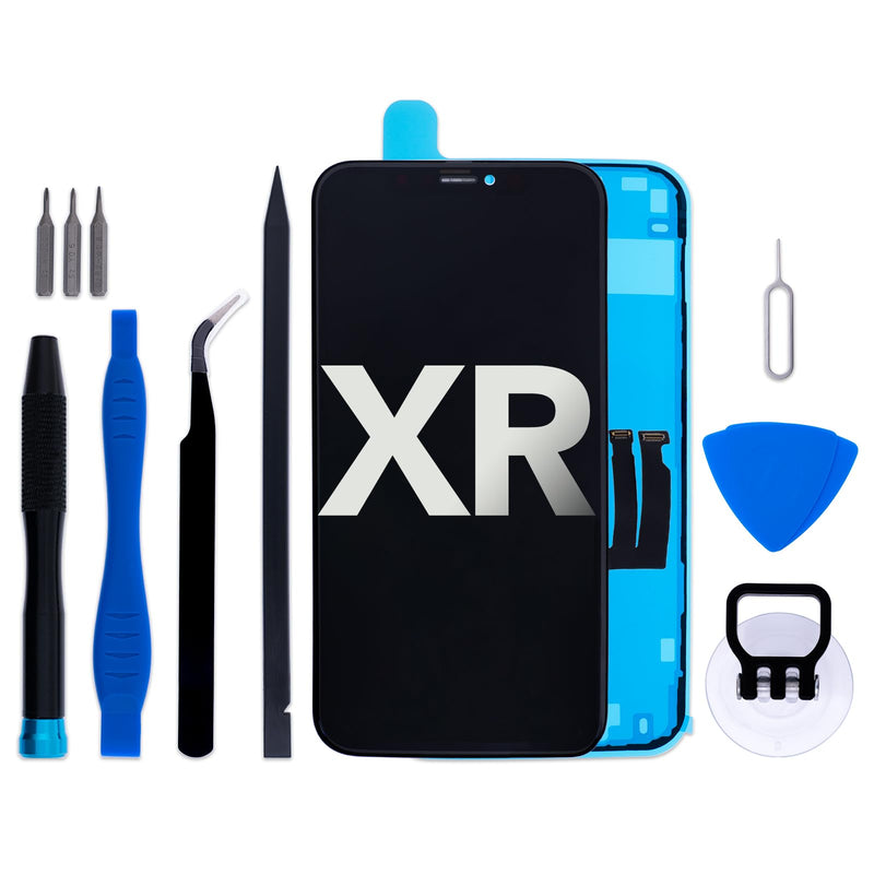 for iPhone XR Screen Replacement kit, 6.1" Display 3D Touch LCD Digitizer Assembly with Repair Tools and Frame Adhesive,625 nits (typ) (Model A2105/A1984/A2108/A2106/A2107) 6.1" for iPhone XR