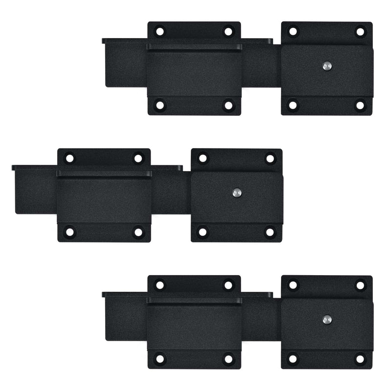 Flip Gate Latch Lock with Padlock Hole 3Pack, 3.5mm Heavy Duty Aluminum Alloy Adjustable Door Latch for Sliding Swing Open Gate, Outdoor, Wooden Fence, Barn, Shed, Garage, Yard 3 Pack