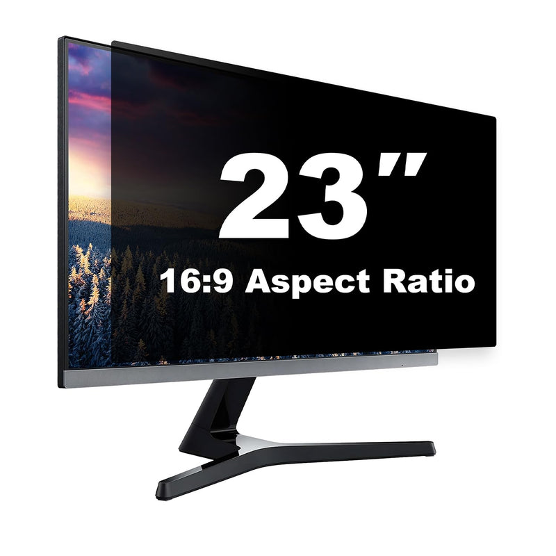 23 Inch Computer Privacy Screen Shield for 16:9 Widescreen Desktop Monitor - Anti-Glare Blue Light Privacy Filter and Anti Spy Screen Protector Film 1