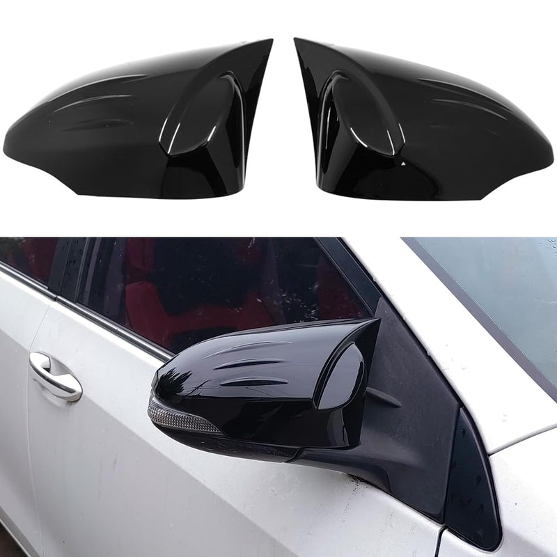 Glossy Black Exterior Side Mirror Cover Door Rear View Mirror Caps Trim Accessories for Toyota Corolla 2014-2018, Camry 2013-2017, CHR 2018-2022, Venza 2013-2015, Prius 2012-2018 (with Signal) Glossy Black Side Mirror Cover