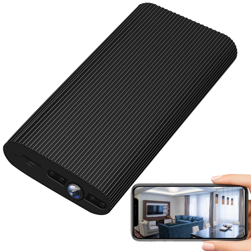 Power Bank Camera, WiFi Smart Indoor Security Camera 1080P HD Wireless Nanny Cam with Motion Detection, Portable Video Recorder for Home, Baby, Pet, No Audio