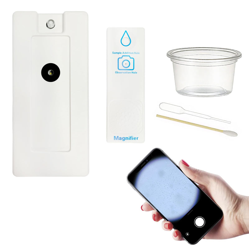 Portable Magnifying Glass, Magnifying Glass,Handheld Observation Lens with LED Light, Outdoor Mobile Phone Magnifier Complete Set Suit