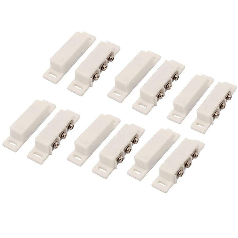 Magnetic Reed Switch Normally Open and Normally Closed NC NO Magnetic Proximity Switch for Door Alarm, Window Safety, DC 5V 12V 24V Light GPS Other Equipment Reed Switch (White, Pack of 5pcs) White 5