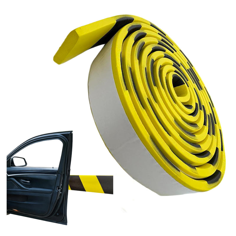 Garage Wall Protector, High-Visibility Yellow/Black Car Door Protection, Self-Adhesive Foam Wall Guard Bumper, Parking Assist Walls Equipment Dangerous Area