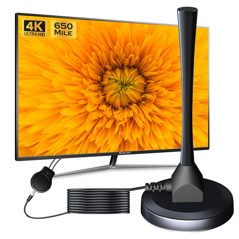 2025 Digital TV Antenna Indoor Antenna for Smart TV for Local Channels, Amplified Long Range Reception HDTV Antenna Without Cable for All TVs Support 4K 1080p TORCH