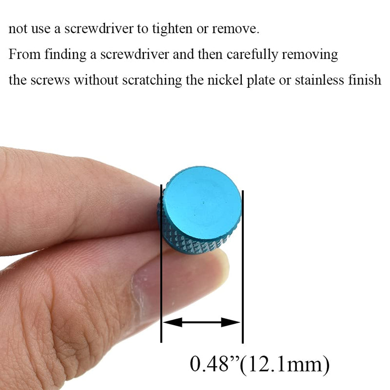 Hahiyo Anodized Aluminum Thumbscrews 6#-32 Thread Size Large Knurled Head Cage Mounts Hand Tighten Easy to Grip and Turn Not Damage Inside Sturdy for Computer Case PCI Slot Motherboard Blue 10pcs 6#-32-Blue-10Pieces - LeoForward Australia