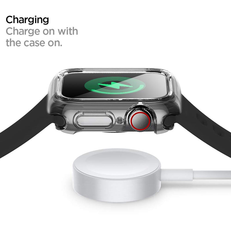 Spigen Ultra Hybrid Designed for Apple Watch Case with Screen Protector for 44mm Series 6/SE/5/4 - Crystal Clear - LeoForward Australia