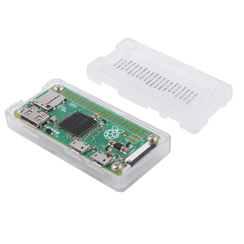 GeeekPi Raspberry Pi Zero/Zero W Case, 7 in 1 Basic Starter Kit with Raspberry Pi Zero Heatsink , 20Pin GPIO Header, OTG Cable, Switch Cable, HDMI Adapter and Screwdriver (Clear) Clear - LeoForward Australia