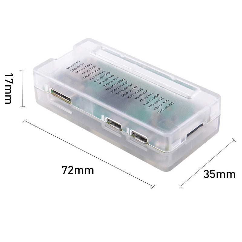 GeeekPi Raspberry Pi Zero/Zero W Case, 7 in 1 Basic Starter Kit with Raspberry Pi Zero Heatsink , 20Pin GPIO Header, OTG Cable, Switch Cable, HDMI Adapter and Screwdriver (Clear) Clear - LeoForward Australia