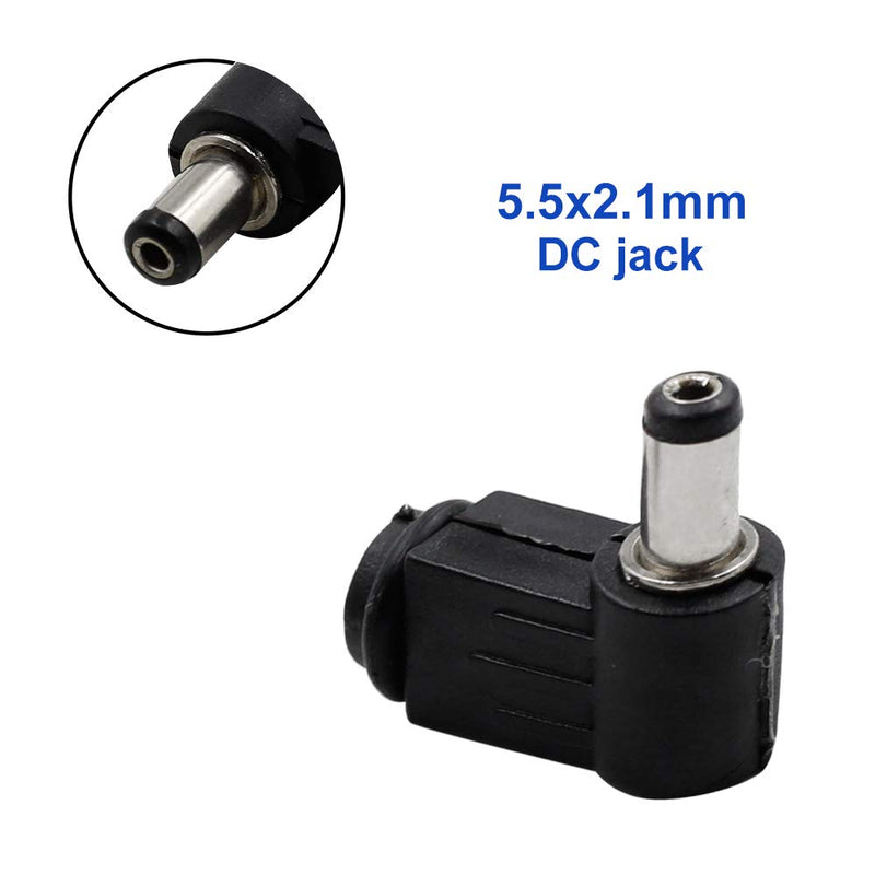 Luomorgo Right Angle 5.5 x 2.1mm/0.22 x 0.08 inch DC Socket Jack Charger Power Plug Solder 20pcs - LeoForward Australia