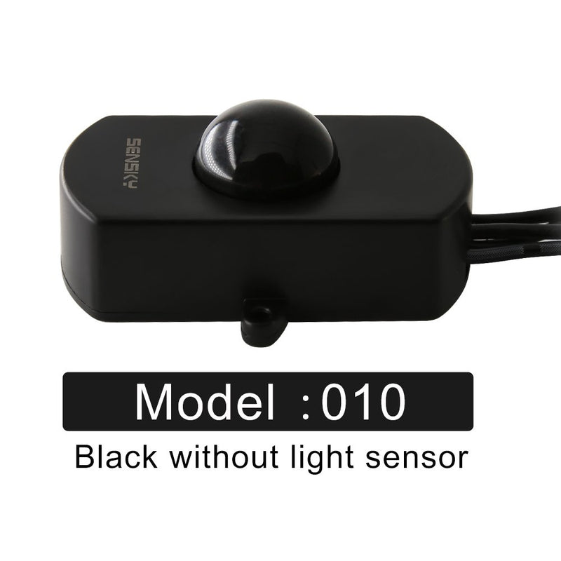 SENSKY BS010H DC 12V to 30V 3A Mini Pir Motion Sensor Switch,Occupancy Sensor Switch for Gun Safe, Kitchen Cabinet, Pantry, Closet led Lighting (Black-Without Light Sensor) - LeoForward Australia