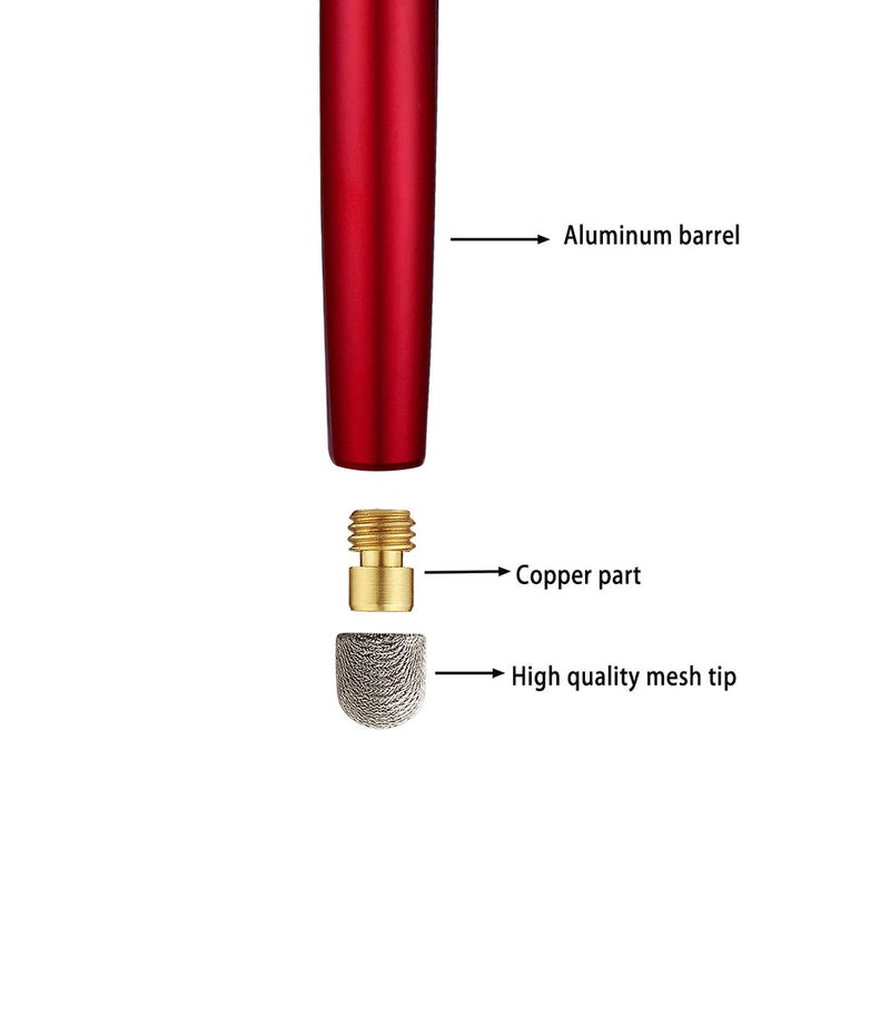 CCIVV Slim Waist Stylus Pens for Touch Screen, Compatible with iPad, iPhone, Kindle Fire + 8 Extra Replaceable Hybrid Fiber Tips ( Black,Silver,Blue, Red) - LeoForward Australia