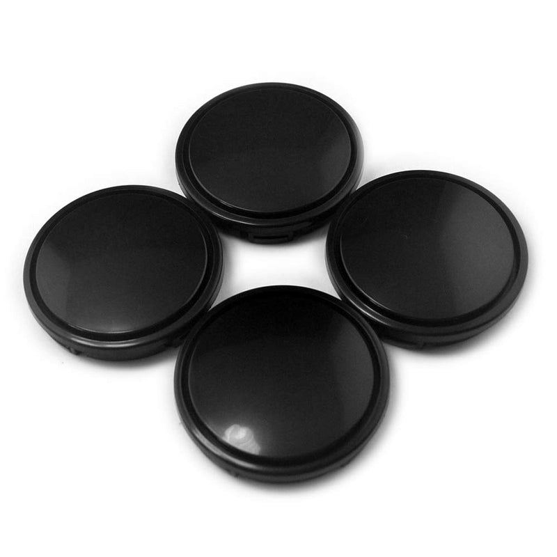 56mm Black ABS Car Wheel Center Hub Caps Set of 4 - LeoForward Australia
