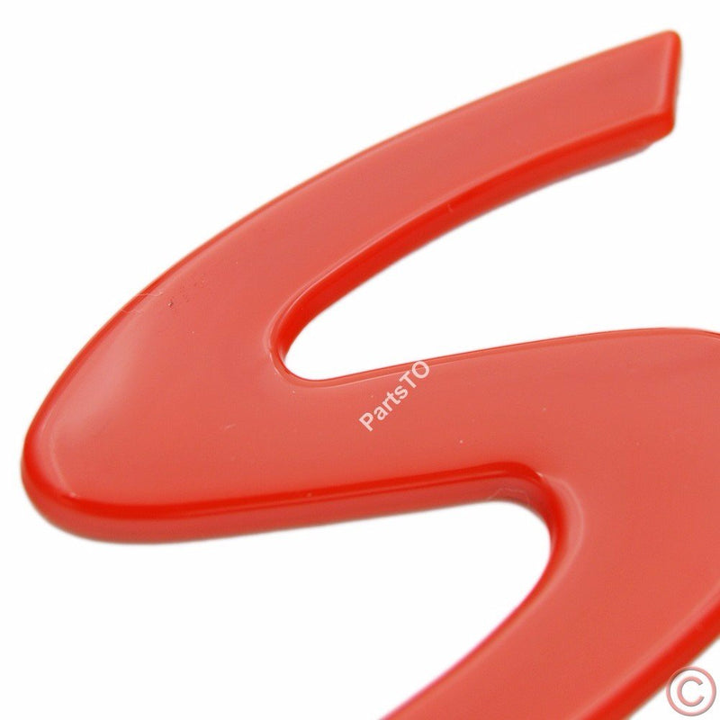 Zorratin Large red"S" S Letter Rear Trunk Boot Lid Hatch Tailgate Emblem Badge for Porsche 911 Cayenne carrera turbo panamera boxster Large, red - LeoForward Australia