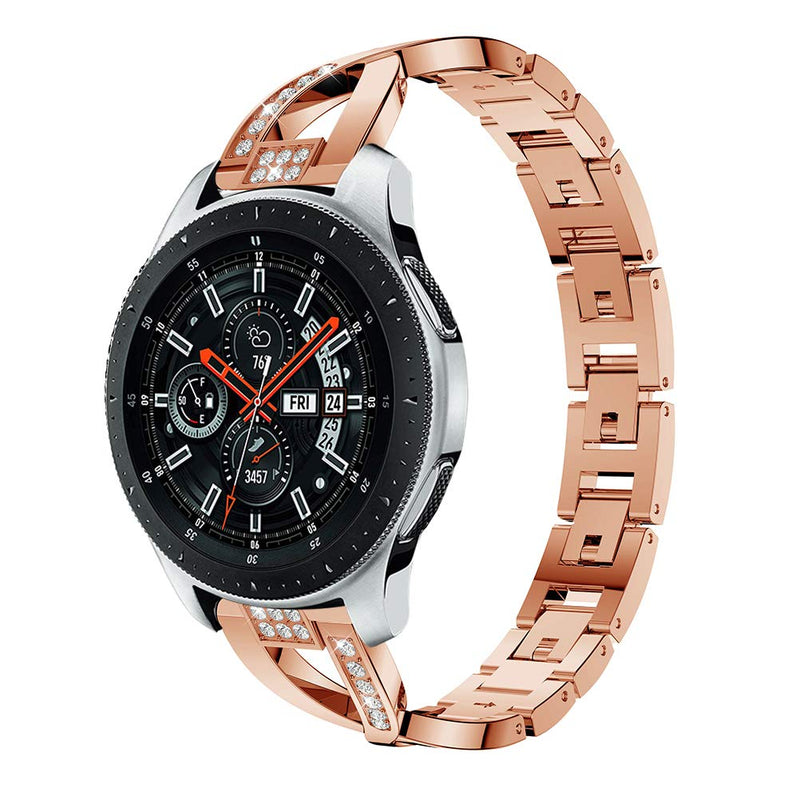 YOFUNTLE Compatible for Samsung Galaxy Watch 46mm/Gear S3 Bands,Women 22mm Metal Alloy Bracelet Strap Replacement Wristband for Samsung Galaxy Watch 46mm,Gear S3 Classic/Frontier (Dark Rose Gold) Dark Rose Gold - LeoForward Australia