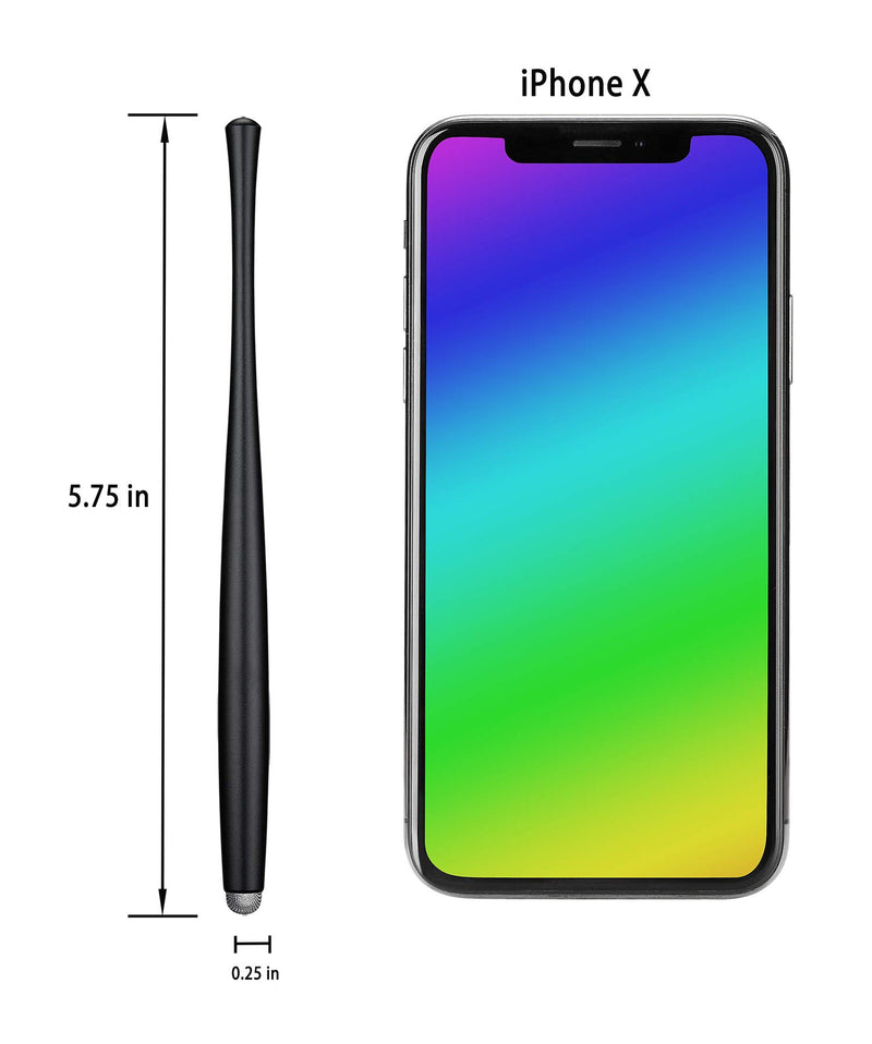 CCIVV Slim Waist Stylus Pens for Touch Screen, Compatible with iPad, iPhone, Kindle Fire + 8 Extra Replaceable Hybrid Fiber Tips ( Black,Silver,Blue, Red) - LeoForward Australia