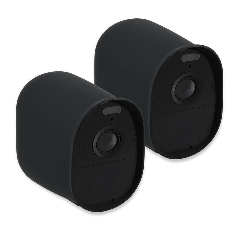  [AUSTRALIA] - kwmobile 2X Skin Compatible with Arlo Essential Spotlight - Silicone Security Camera Case Outdoor CCTV Cover - Black
