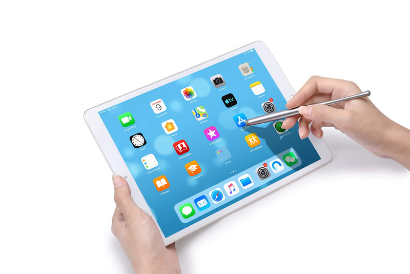 CCIVV Slim Waist Stylus Pens for Touch Screen, Compatible with iPad, iPhone, Kindle Fire + 8 Extra Replaceable Hybrid Fiber Tips ( Black,Silver,Blue, Red) - LeoForward Australia