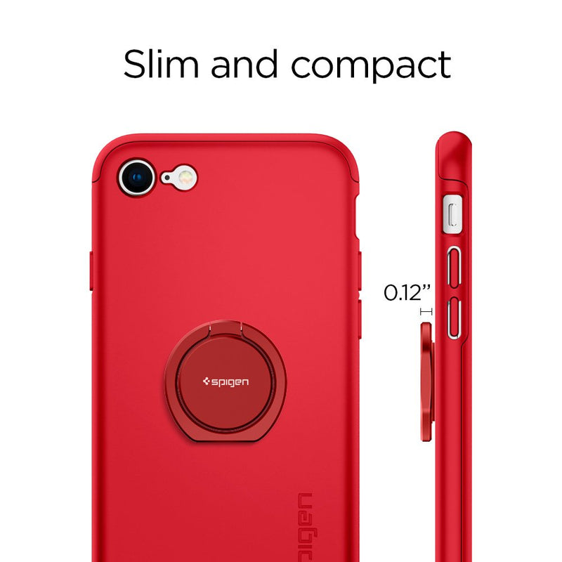 Spigen Style Ring 360 Cell Phone Ring/Phone Grip/Stand/Holder for All Phones and Tablets Compatible with Magnetic Car Mount - Red - LeoForward Australia