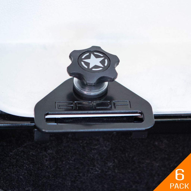 GPCA Star Thumbscrew M8 25mm + Nut + Washer + Tie-Down D-Plates Kit Compatible with Wrangler JL JT JK YJ TJ CJ Sport Sahara Rubicon Gladiator 2DR/ 4DR 1995-2021 (Pack of 6) 6 Pack Quick Release + Tie-Down D-Plate - LeoForward Australia