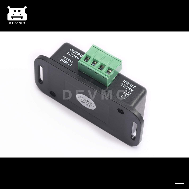 DEVMO Automatic DC 12V-24V 8A Infrared PIR Motion Sensor Switch for LED Light Stylish - LeoForward Australia