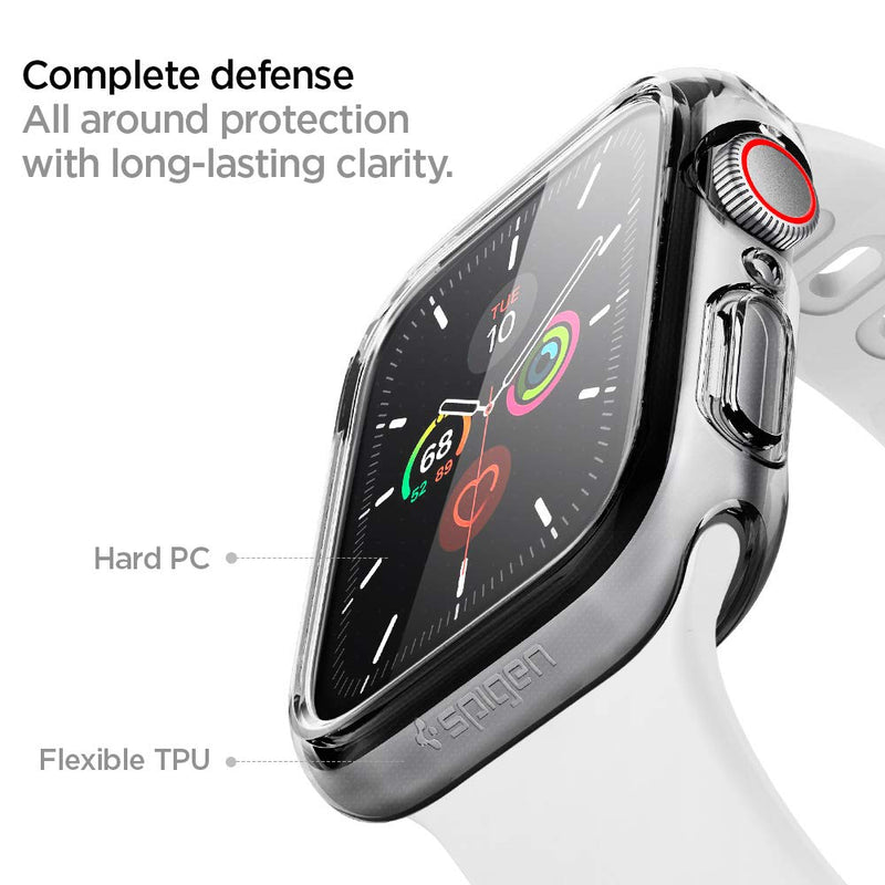Spigen Ultra Hybrid Designed for Apple Watch Case with Screen Protector for 44mm Series 6/SE/5/4 - Crystal Clear - LeoForward Australia