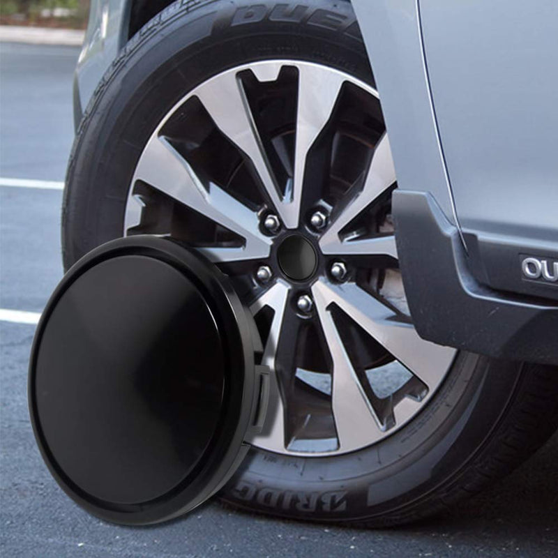 56mm Black ABS Car Wheel Center Hub Caps Set of 4 - LeoForward Australia